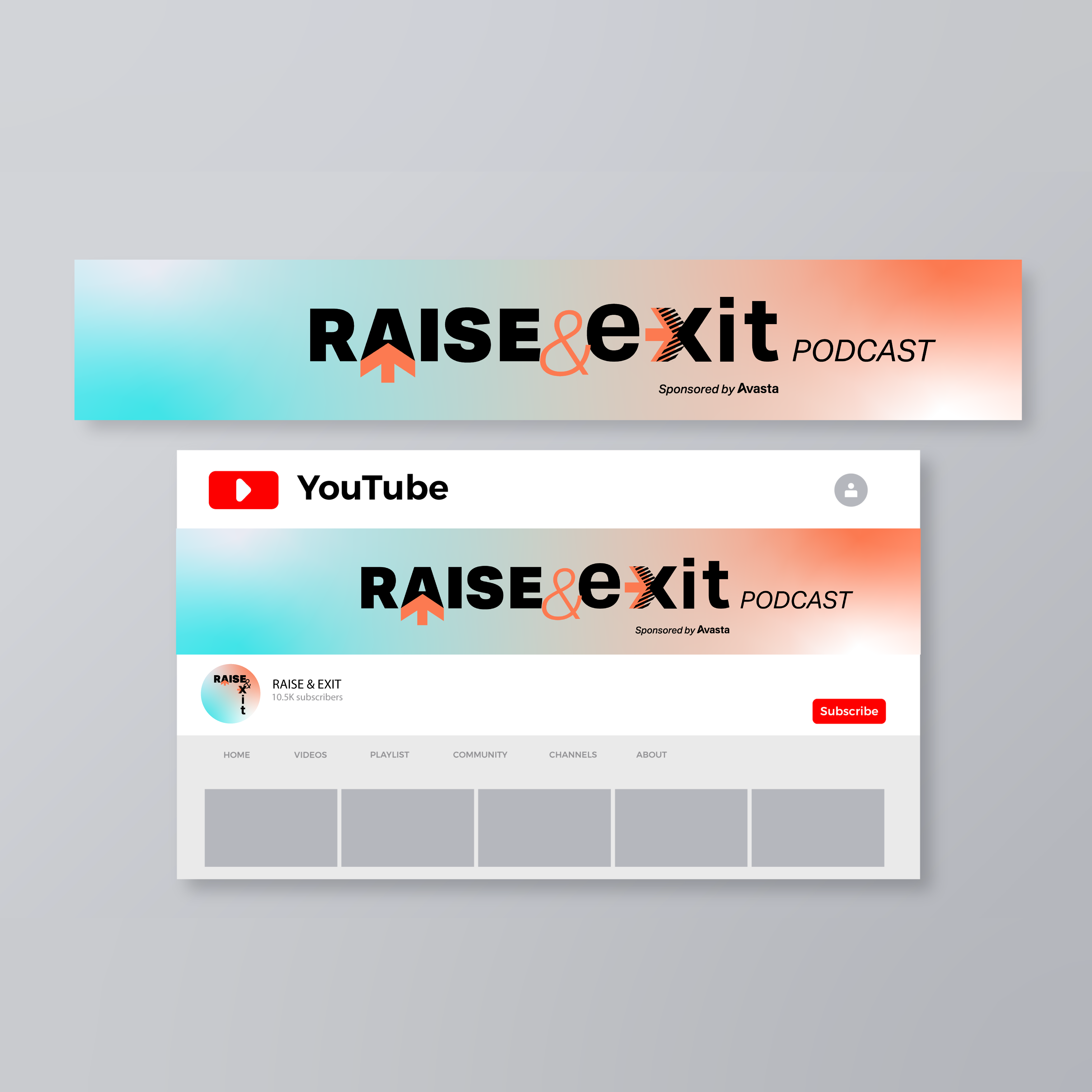 Youtube banner and Mockup